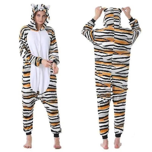 Unisex vuxen Kigurumi djurkaraktärskostym Bodysuit Pyjamas Fancy 1onesie1 Tiger Cat