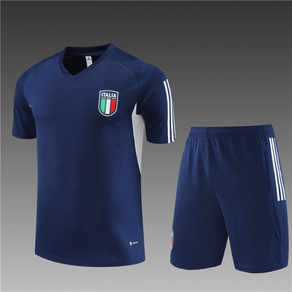 22-23 Nya italienska kortärmade set för vuxna/barn blue XL