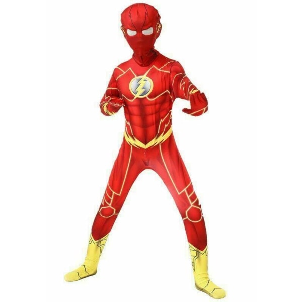 Pojkdräkt Superhjälte Iron Spiderman Venom Cosplay Jumpsuit deadpool costume 120cm Flash Costume 120cm