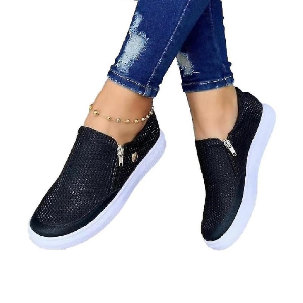 Kvinnor Slip On Zip Espadrilles Bekväma skor