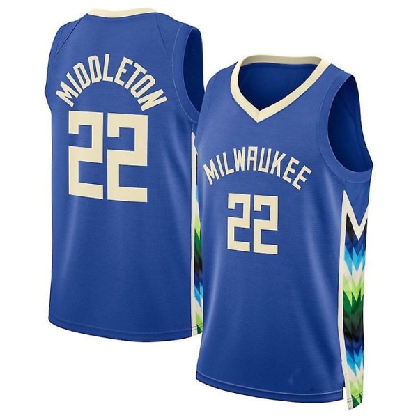 Milwaukee Bucks Middleton No.22 Baskettröja T-shirt S