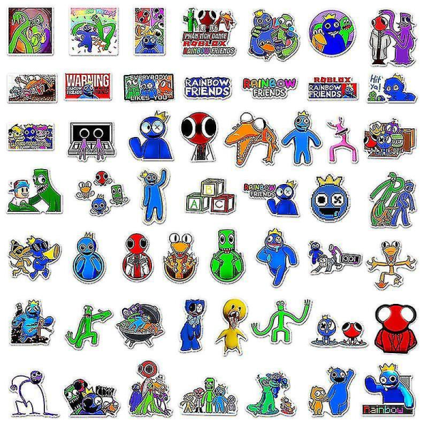 50st Game Rainbow Friends Roblox Stickers Laptop Phone Stationery Decal Sticker