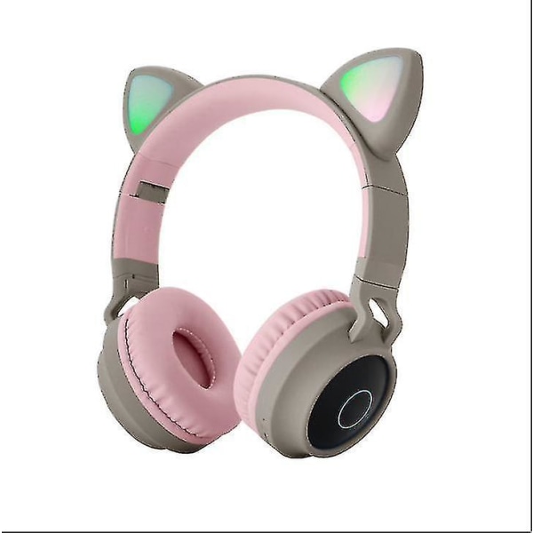 Datorspel Luminous Headset Cat Ear Bluetooth Headset Headset（Grå）