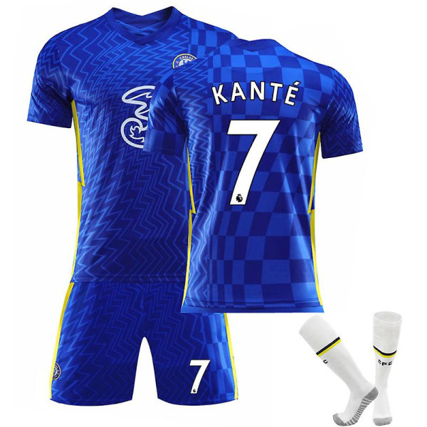 barn 2021-2022 Ny säsong Chelsea Fc T-shirts Jersey Set för män 26(140-150CM)