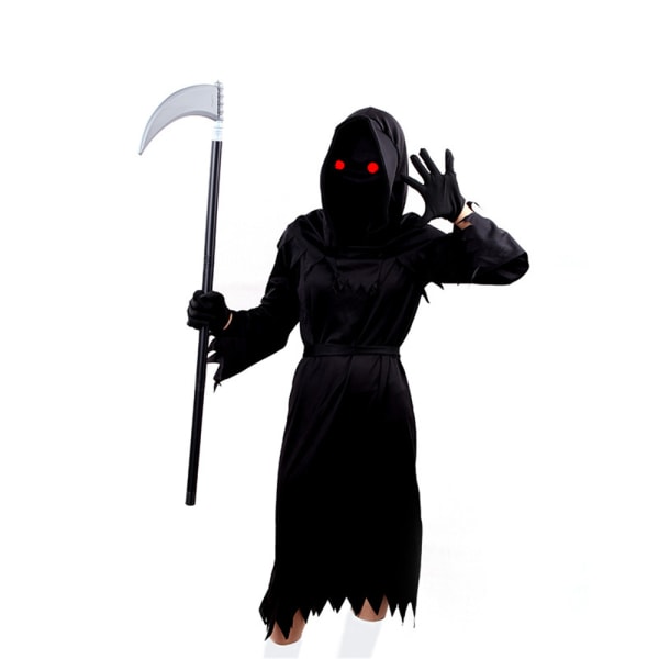 Halloween Cosplay Kostym Skräck Reaper Skrämmande Barn Rolig Klänning M M