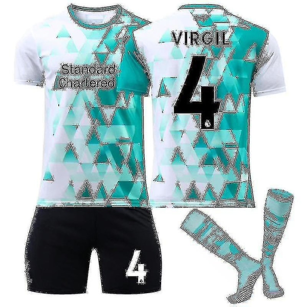 22/23 Liverpool Hem Salah Mane Barn Pojkar Vuxen Fotbollströja Träningsdräkter DARWIN NO.27 VIRGIL NO.4 Kid22(120-130cm)