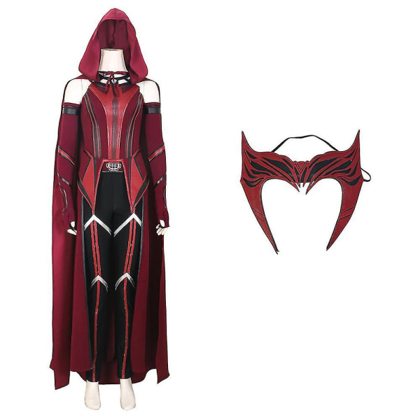 Wanda Vision Scarlet Cosplay Witch Maximoff Cosplay Kostym Outfits Halloween Carnival Suit Mask Cus