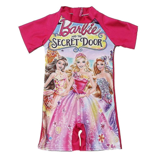 3-11 år flickor tecknade badkläder Baddräkt i ett stycke Strandkläder Barbie