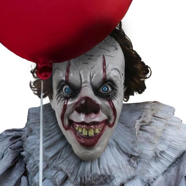 Vuxen Clown IT Pennywise Mack Over head Mask Halloween Cosplay