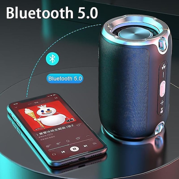 Bärbar liten Bluetooth högtalare med FM-radio Musik Bas Subwoofer Tf Aux USB -högtalare för dator