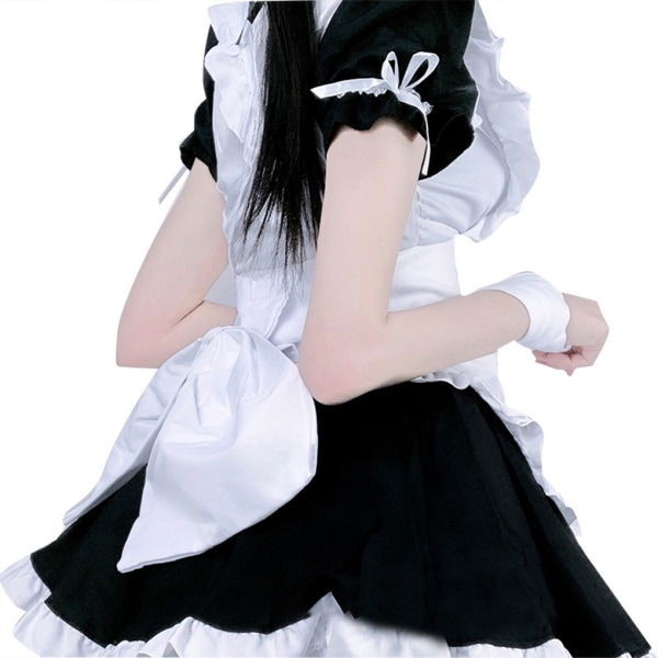 Maid Outfit Cosplay Kostymer Klänning Rollspel Kläder Accessoar 3XL L