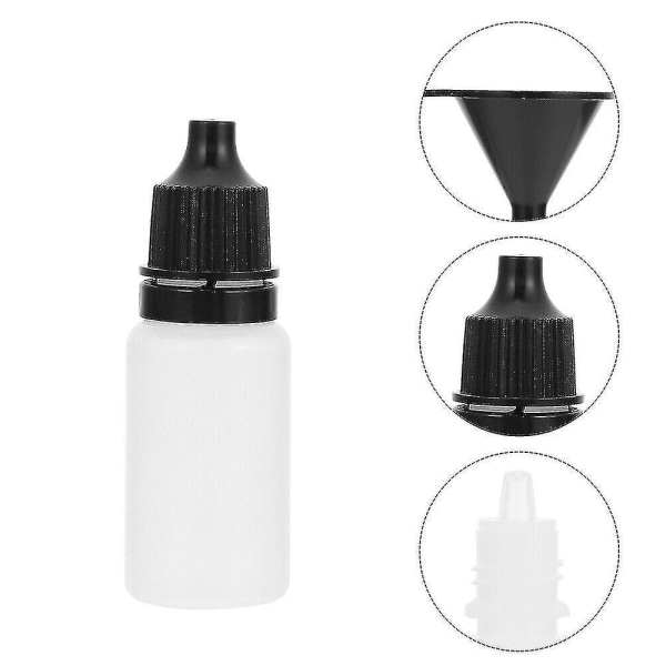 20 st 10 ml pålitlig flytande droppflaska Set Små droppflaskor för hemmet