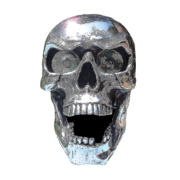 Av Motorcykel Punk Skull Led Strålkastare Motorcykel Halvljuslampa Art Craft Halloween Decor Ornam