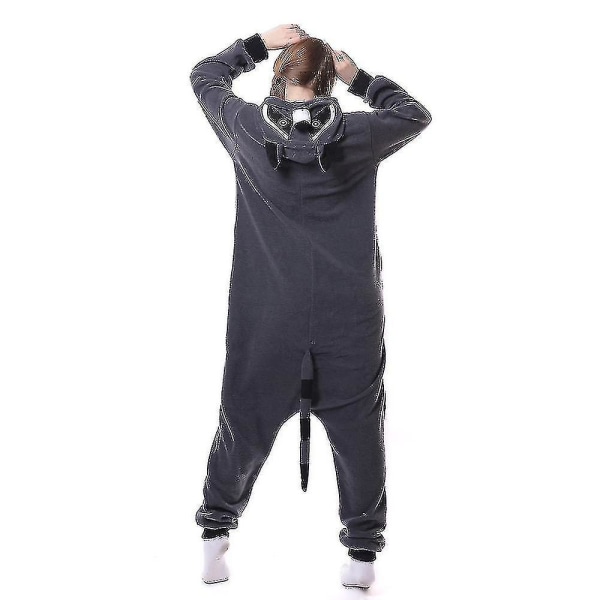 Hksng Kigurumi Djur Vuxna Katt Björn Haj Onesies Pyjamas Tvättbjörn Kostymer Drake Jumpsuit Jul Black 3D Pig