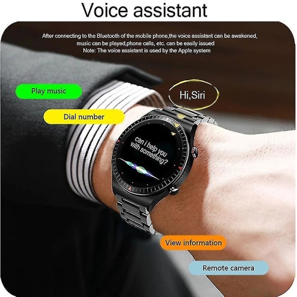 Bluetooth Ring Smart Watch Men 4g Minneskort Musikspelare Smartwatch För Android Ios Telefon Inspelning