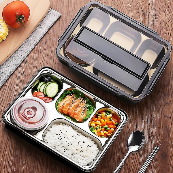 Rostfritt stål Thermal Lunch Box Layers Multi Grids servis A