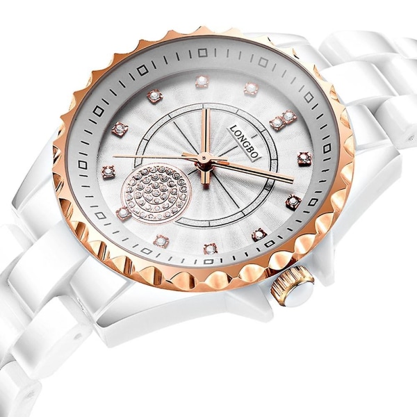 LONGBO 80027 Crystal Quartz Watch Utsökt Urtavla Casual kvinnor Watch