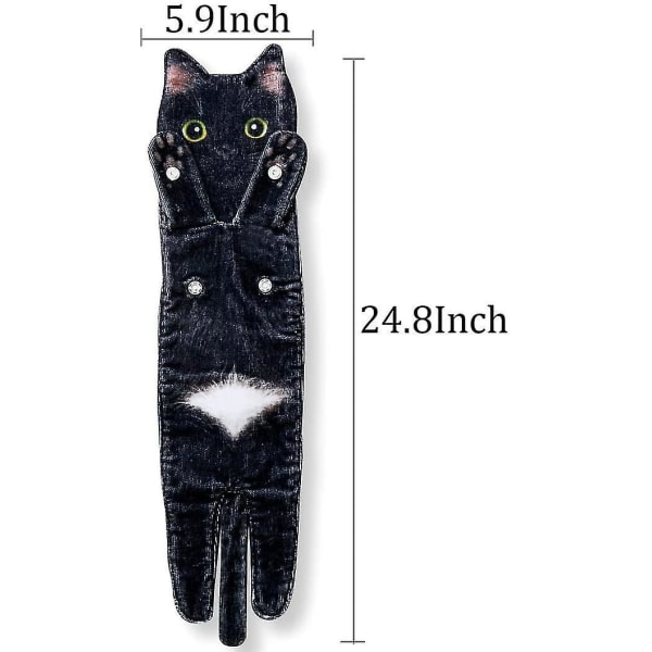 Katthanddukar för badrum, roliga kattkökshanddukar Dekorativ handduk för  kattälskare (svart) 8850 | Fyndiq