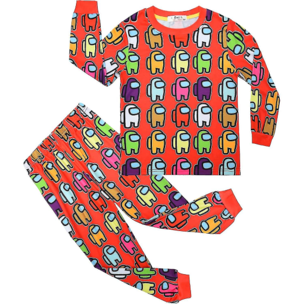 Among Us Big Kids Homewear Set Långärmad tvådelad pyjamasbyxa-7 Red