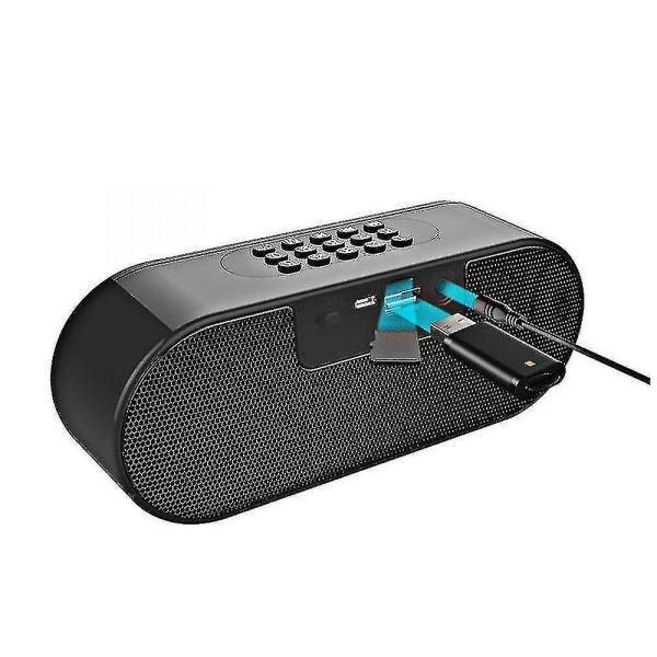 USB trådlös Bluetooth -högtalare Stereo musikspelare (svart) 818c | Fyndiq