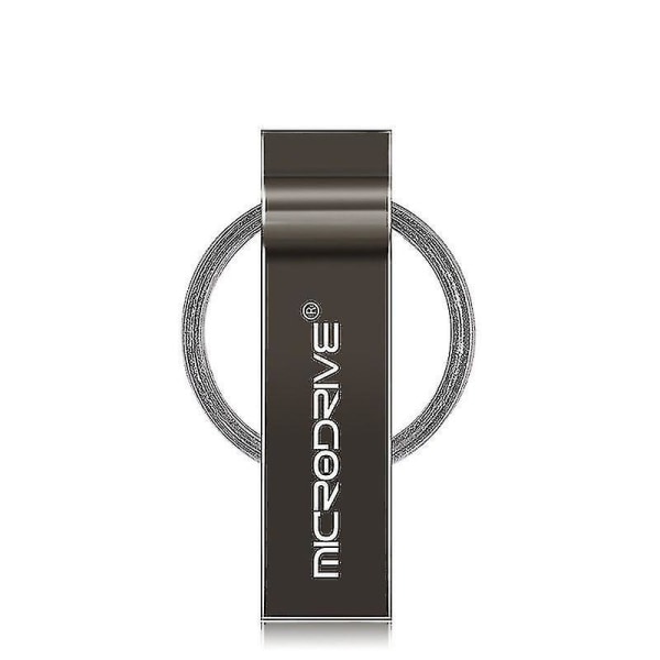 MicroDrive 8GB USB 2.0 Metal Keychain U Disk (svart)