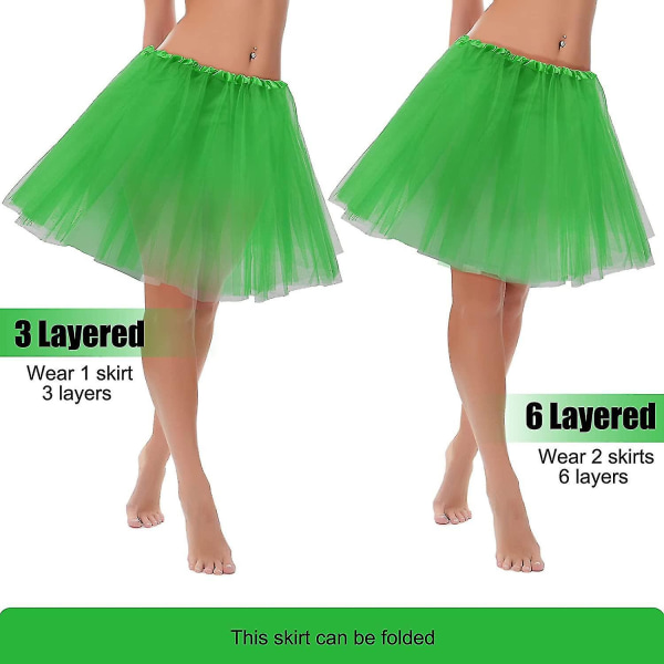 2-pack Tutu-kjol Elastisk dam Tonåring Vuxen Tutu 3-lagers Tutu-kjol i tyll  Korta Tutu-kjolar för damer R 6ac3 | Fyndiq