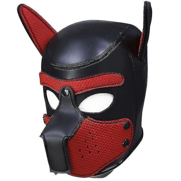 Hundmask med öron Mjukt gummi Djur Hundmasker Helhuvud Valpmasker Vuxna Nyhet