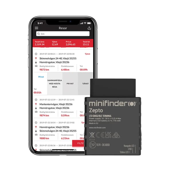GPS till bil | MiniFinder Zepto