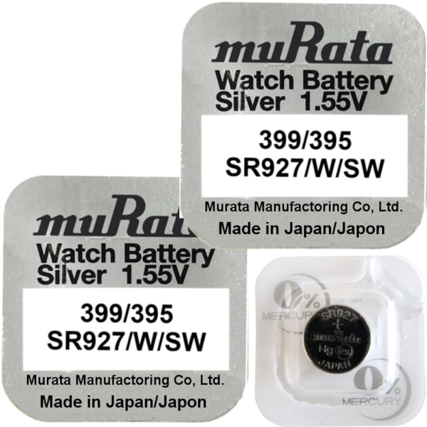 399 2-Pack SR927W 395 SR927SW Klockbatterier silveroxid 1.55V -