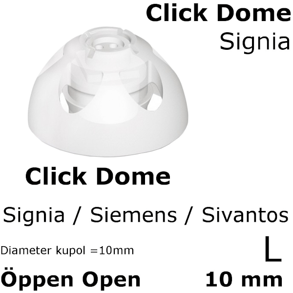 Click Dome 10 mm Öppen Open (6 st) - Signia 10426023