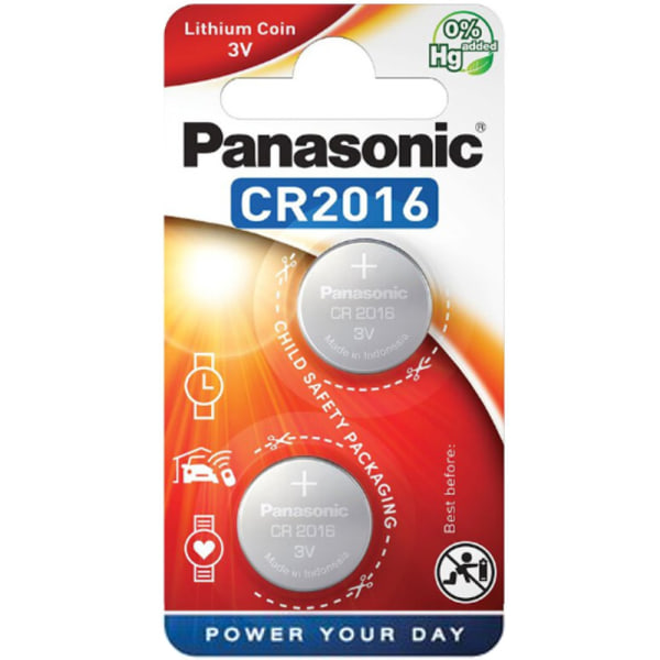 CR2016 2-P Panasonic Litium 3V