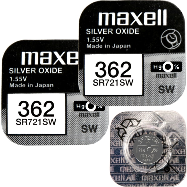 362 2-Pack SR721SW MAXELL Klockbatterier silveroxid 1.55V
