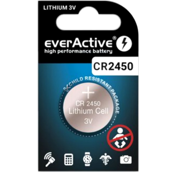 CR2450 4-Pack EverActive Litium 3V