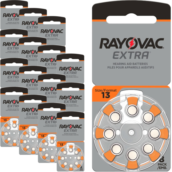 13 RAYOVAC EXTRA - 120 stycken Hörapparatsbatterier