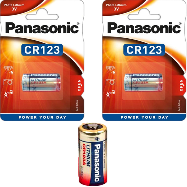 CR123A 2-Pack Panasonic Litium 3V