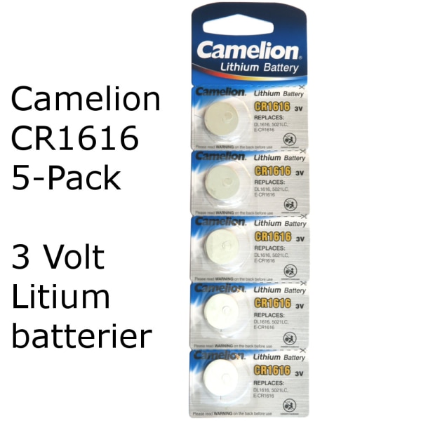 CR1616 5-Pack Camelion Lit. 3V