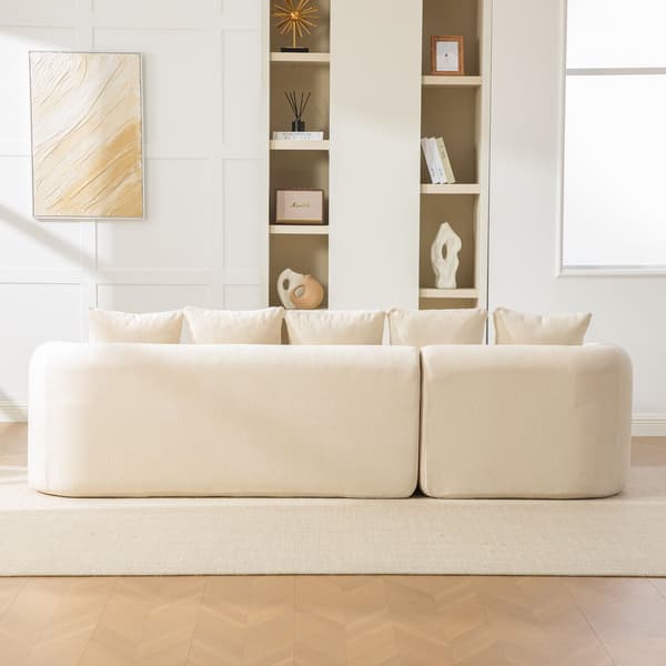 HOMAIRE modulsoffa i chenille med högelastiskt skum, beige Beige