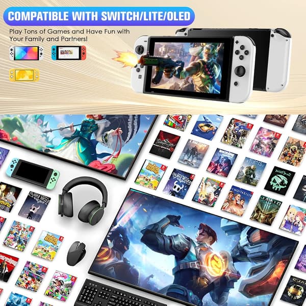 Handkontroll kompatibel med Nintendo Switch white vit