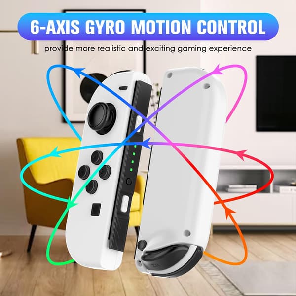Handkontroll kompatibel med Nintendo Switch white vit
