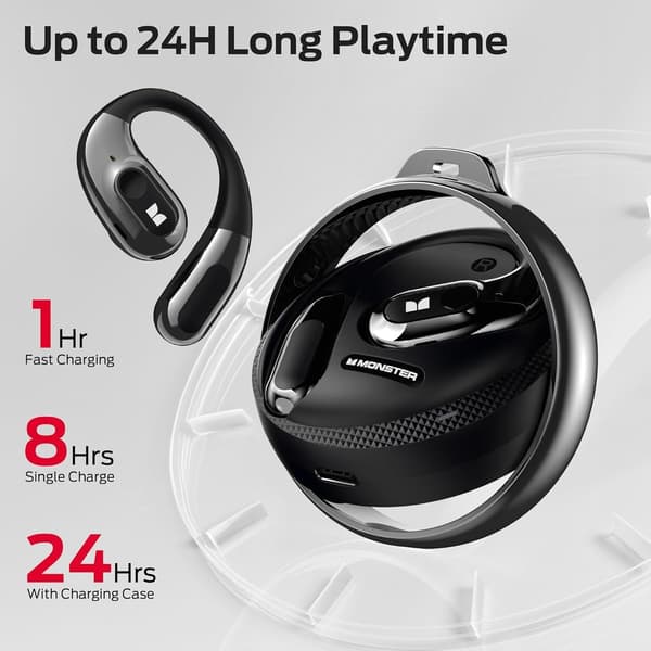 Monster Open Ear AC330 Bluetooth Headset Svart svart