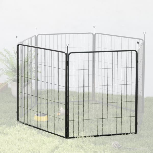 HOMAIRE 2-pack tilläggspaneler till valphage, grå stål, 80x1,5x100 cm Grå