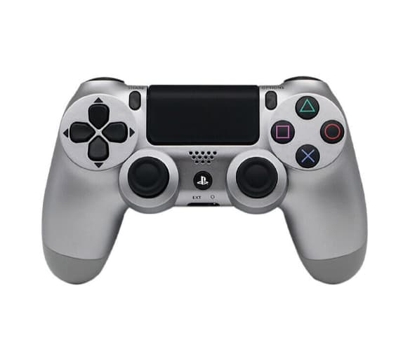 Handkontroll DoubleShock Trådlös för Play-station 4 silverfärgad silver