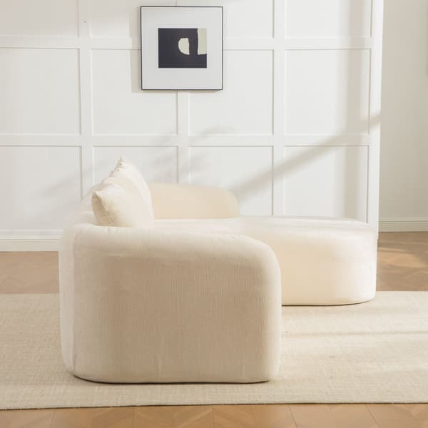 HOMAIRE modulsoffa i chenille med 30D högelastiskt skum, beige Beige