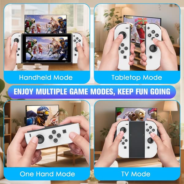 Handkontroll kompatibel med Nintendo Switch white vit