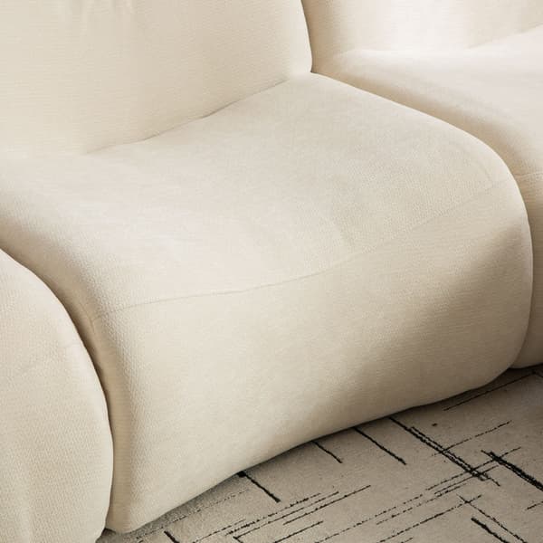 HOMAIRE modulsoffa i chenille med 30D högelastiskt skum, beige Beige