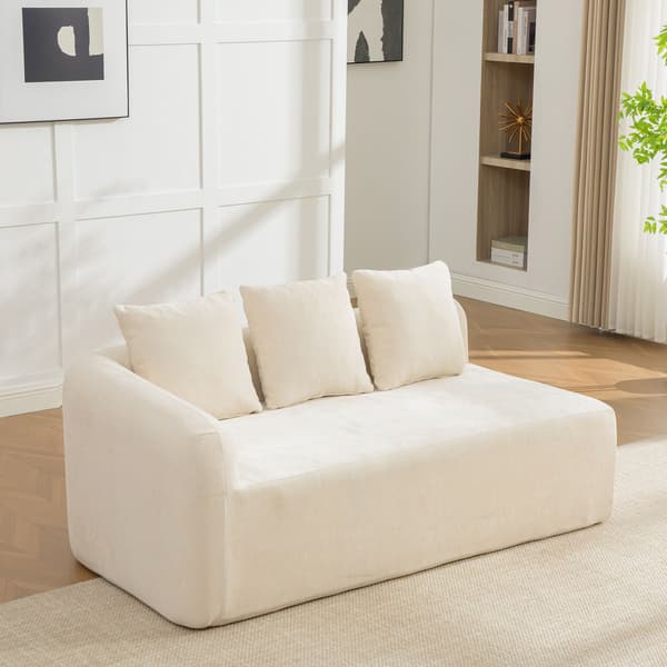 HOMAIRE modulsoffa i chenille med 30D högelastiskt skum, beige Beige