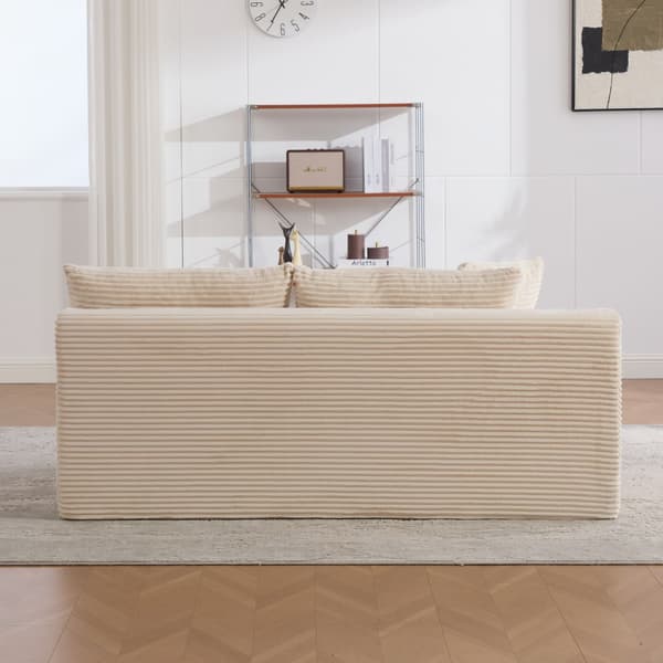 HOMAIRE modulsoffa i chenille med 30D högelastiskt skum, beige Beige