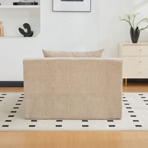 HOMAIRE modulsoffa i chenille med 30D högelastiskt skum, ljus khaki Light Khaki