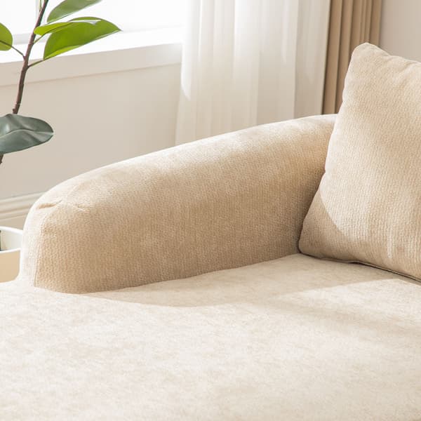 HOMAIRE modulsoffa i chenille med högelastiskt skum, ljus khaki Light Khaki