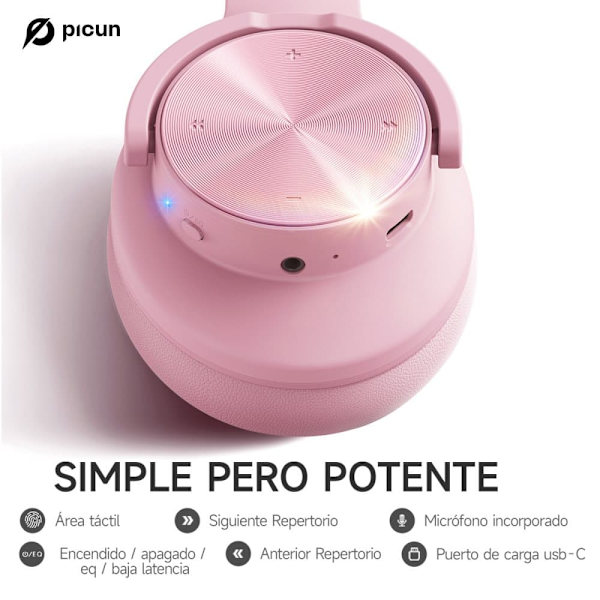 Picun B8 rosa headset Bluetooth-hörlurar rosa